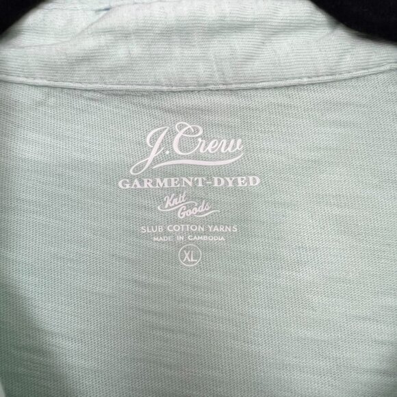J.Crew Garment-Dyed Mint Green Casual Polo Shirt XL - Picture 2 of 3